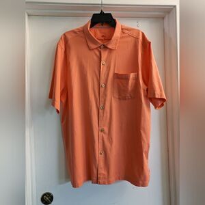 Men's Tommy Bahama  Silk Short Sleeve Button Up Dress Shirt Size XL